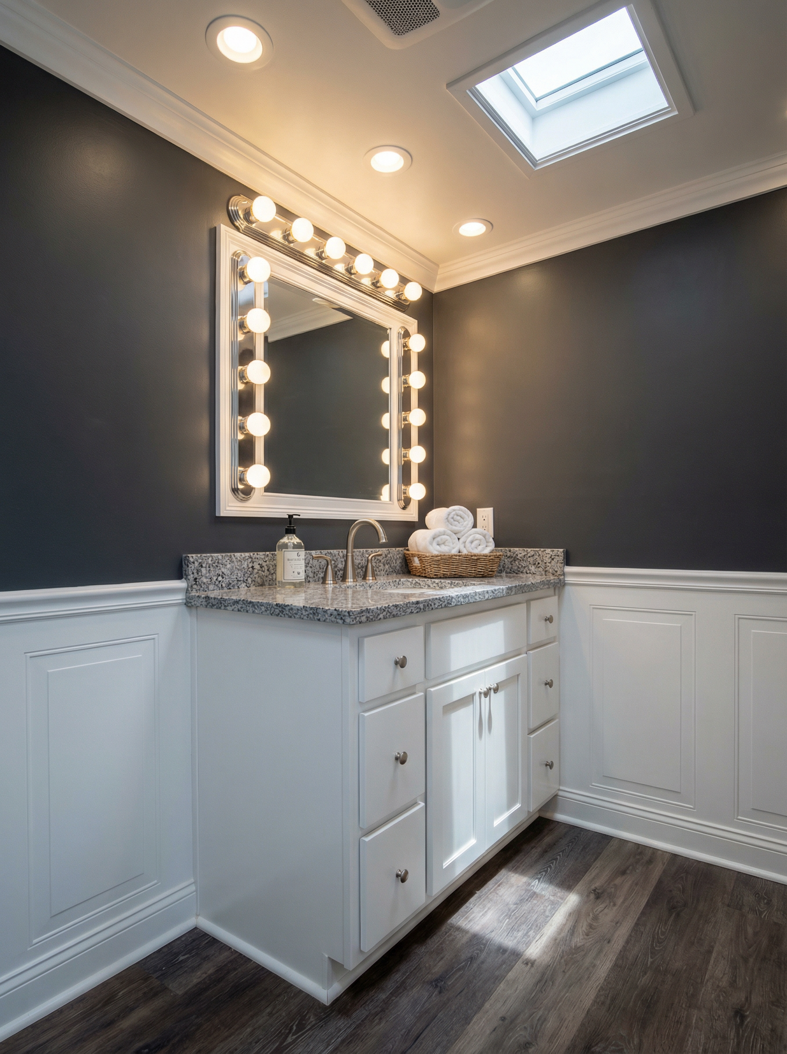 Luxury restroom trailer interior